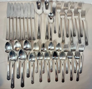 Wm Rogers Vintage Desire Silberbesteck Silberbesteck verschiedene 39 Teile Set - Bild 1 von 17