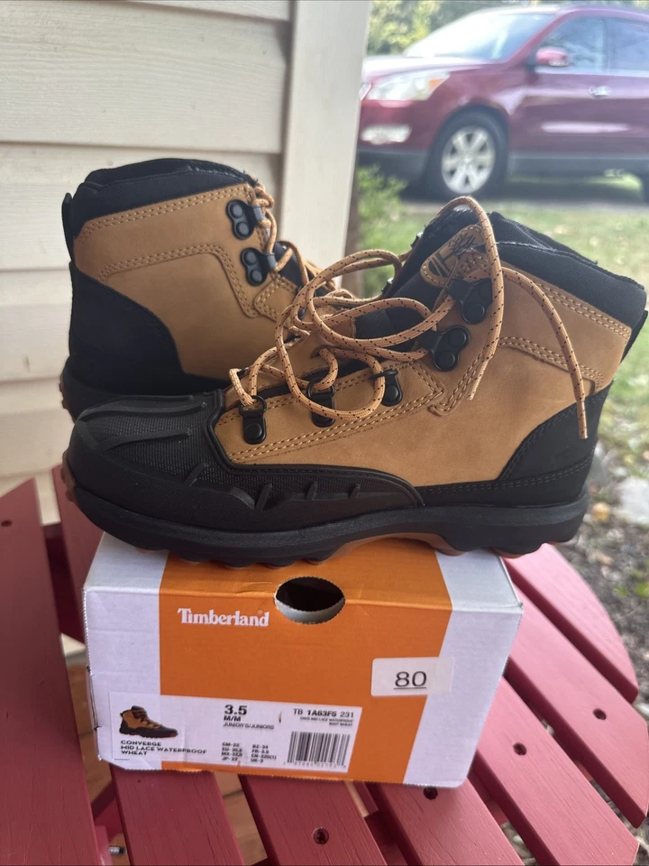 Timberland 3.5Y Converge Midlace Impermeable Trigo Nubuck Cuero #1A63F5 Foto 1 de 4