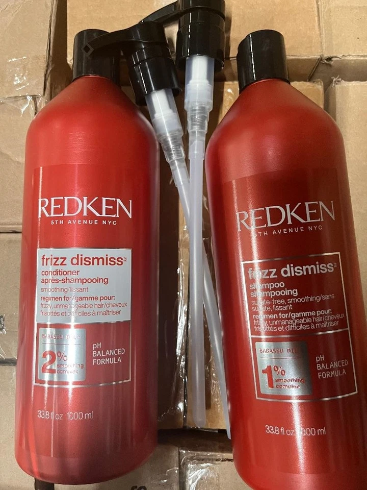CHAMPÚ Y ACONDICIONADOR REDKEN Frizz Dismiss/33,8 oz/con bomba Foto 1 de 1