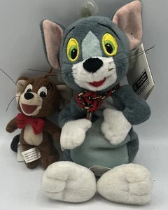 Warner Bros Brothers Tom & Jerry Plush Bean Bag Toy Studio Store 1998 Gray Brown - Picture 1 of 14