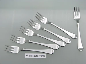 ROBBE & BERKING - -- BALTIC acciaio inox - 6 forchette da torta 15 cm -- - ottime condizioni - Foto 1 di 3