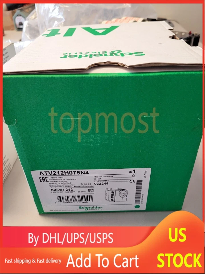 Unidade de frequência variável Schneider ATV212H075N4, VFD, 1HP, 380/480V, nova na caixa - Imagem 1 de 3