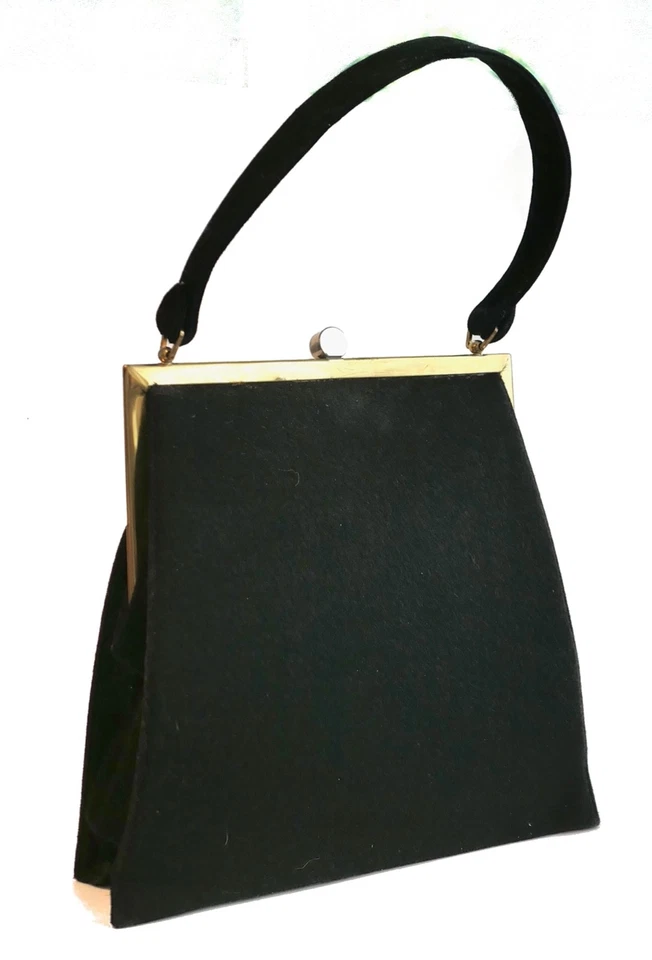 Cartera de mano alta vintage años 50 60 lana o como Mel Ton Deco Foto 1 de 4