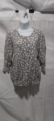 Cárdigan grande con botones a lunares de Merona para mujer Foto 1 de 4