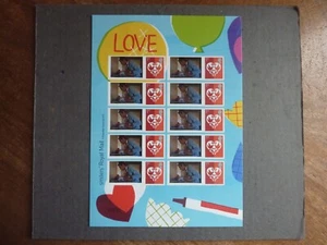 GB scarce PERSONALISED Smilers sheet 10 x 1st 'LOVE' in style of 2015 LS93 - Picture 1 of 3