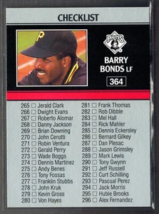 1991 Leaf ~ Barry Bonds Checklist 364 *Actual Card **Free Same Day Ship - Picture 1 of 2