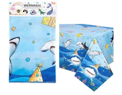 Wernnsai Shark table cloth for kids birthkids birthday. Under sea party - Image 1 of 2