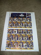 '06-07 ECHL IHL AHL Peoria Rivermen 25th Anniversary Card Set Uncut Sheet Blues