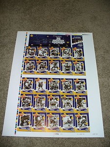 '06-07 ECHL IHL AHL Peoria Rivermen 25th Anniversary Card Set Uncut Sheet Blues