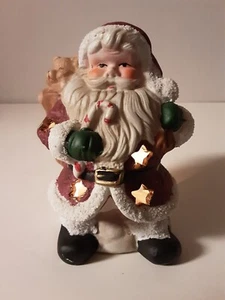 Papá Noel con bolsa de juguetes soporte de candelabro de Navidad - Imagen 1 de 12