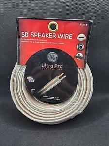 GE 50 ft. 14 Gauge Speaker Wire in Clear Jacket, AWG 14/2 Double - Picture 1 of 3
