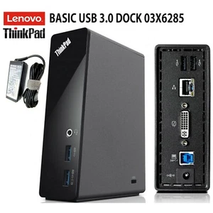 Lenovo Thinkpad Docking 03X6285 Dock USB 3.0 E530c, E335, E135, E130, L330 - Bild 1 von 3