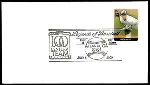 2000 Lefty Grove FDC Legends of Baseball All Century Blank Envelope - Picture 1 of 2