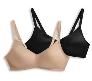 Jockey Smooth & Sleek Wirefree Molded Bra -Set of 2 Black Light,34 C - Picture 1 of 1
