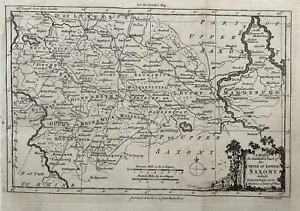 1757 South Part of Lower Saxony Original Antique Map by Thomas Kitchin - Picture 1 of 3
