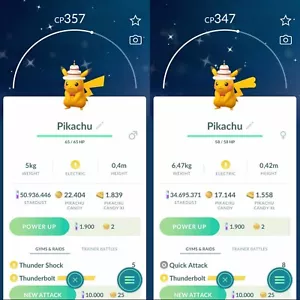 Pokemon Shiny Pikachu Wearing Cake Hat - TRA'DE 20k Dust GO - Read Description - Picture 1 of 4