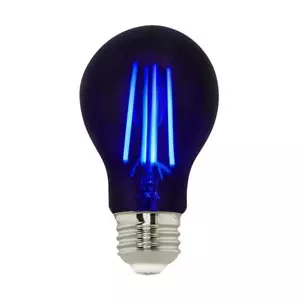 SATCO S14990 8W(60W EQ) A19 LED 120V E26 BASE BLACK LIGHT (Pack of 2) - Picture 1 of 2