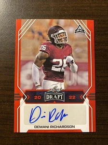 Demani Richardson 2022 Leaf Draft Red RC Auto BA-DR1 Football Card Texas A&M - Picture 1 of 2
