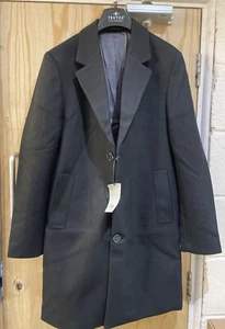 River Island Wool Longline Coat In Black - Size S - New With Tags - Free Postage - Picture 1 of 4
