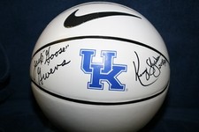 KENNY "SKY" WALKER JACK GIVENS DUAL AUTOGRAPHED SIGNED NIKE UK LOGO BASKETBALL