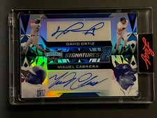 2023 Leaf Vibrance Signatures David Ortiz Miguel Cabrera Dual HOF Auto #d /10