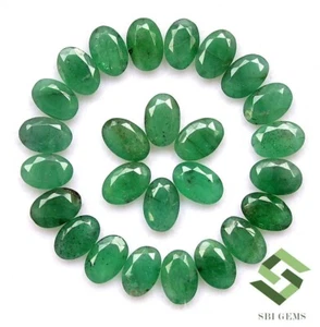 6x4 mm Natural Emerald Oval Cut Lot 20 Pcs 8.75 CTS Untreated Loose Gemstones - Picture 1 of 6