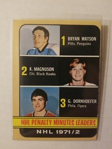 1972-73 Topps Hockey Card- #65 Gary Dornhoefer, Bryan Watson, Keith Magnuson