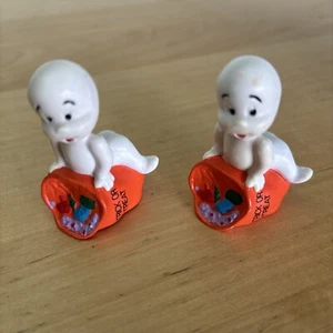 2 CASPER the Friendly Ghost PVC Halloween Figures 1989 Harvey Comics Cartoons - Picture 1 of 6