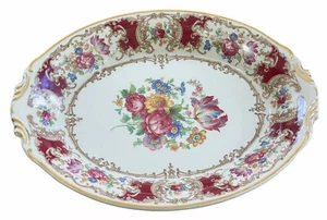 Syracuse China Old Ivory ROMANCE MAROON Serving Plate 12” EUC - Picture 1 of 4