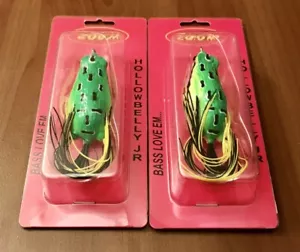 2 Zoom Bait Company Hollow Belly Jr Frog 142-419 Topwater Lures LEOPARD - Picture 1 of 5