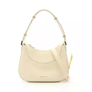 MARNI 2way Bolso Bandolera de Hombro BMMP0103U0LV58900W11 Cuero Beige - Imagen 1 de 4