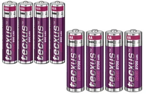 Batteries Tecxus AAA 1100 mAh et AAA 600 mAh Micro Solar piles rechargeables - Photo 1/8