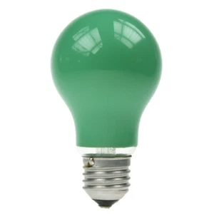 GLS Light Bulb 240V 60W E27 Green - Picture 1 of 2