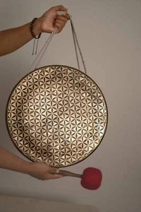 Flower of Life Gong – Meditation Sound Tool for Peace & Home Decor - Picture 1 of 4