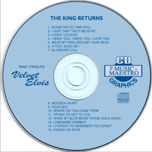 Karaoke CD+G ELVIS PRESLEY Disc #12 Music Maestro,Blueberry Hill,Raised On Rock - Picture 1 of 1