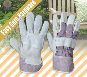 10.5" Leather Garden Work Thick Glove General Purpose Gloves 24 Pairs New - Picture 1 of 13