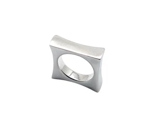 ausgefallener massiver Ring in Sterlingsilber 925 teilmattiert Gr. 57 - Bild 1 von 4