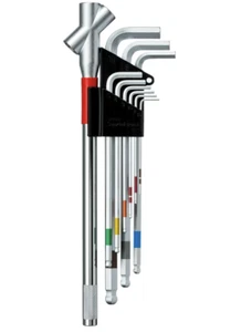 WISE SBL-1000 SUPER BALL WRENCH with Power Up handle Hexagon Hex Key set - Picture 1 of 6