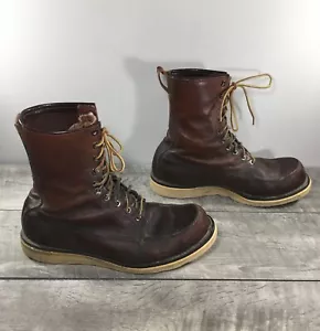 Irish Setter 877 Soft Moc Toe Work Mens Hunting Leather Boots Size 9 Vintage - Picture 1 of 13
