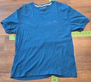 Hilfiger American T Basic T-Shirt Mens Size Large Teal/Blue - Picture 1 of 4