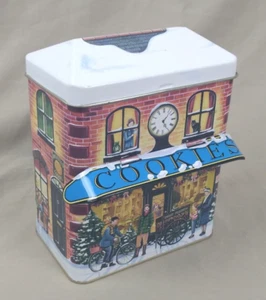 Cookie Shop Vintage Look Tin Canister Adjustable Awning Silver Crane Co - Picture 1 of 11