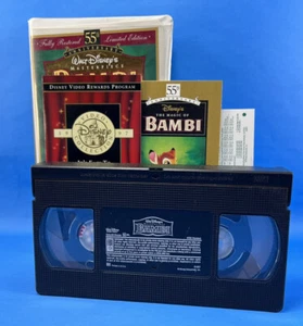 1997 Disney's Bambi VHS 55th Anniversary Masterpiece Limited Edition - Picture 1 of 5