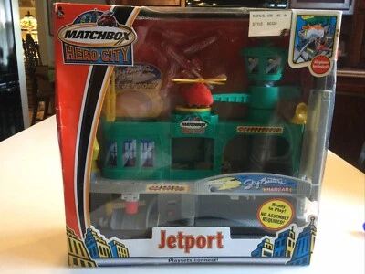 NEW Matchbox Hero City Jetport Playset W/Helicopter Mattel Boxed NEW From 2003 - Image 1 of 4