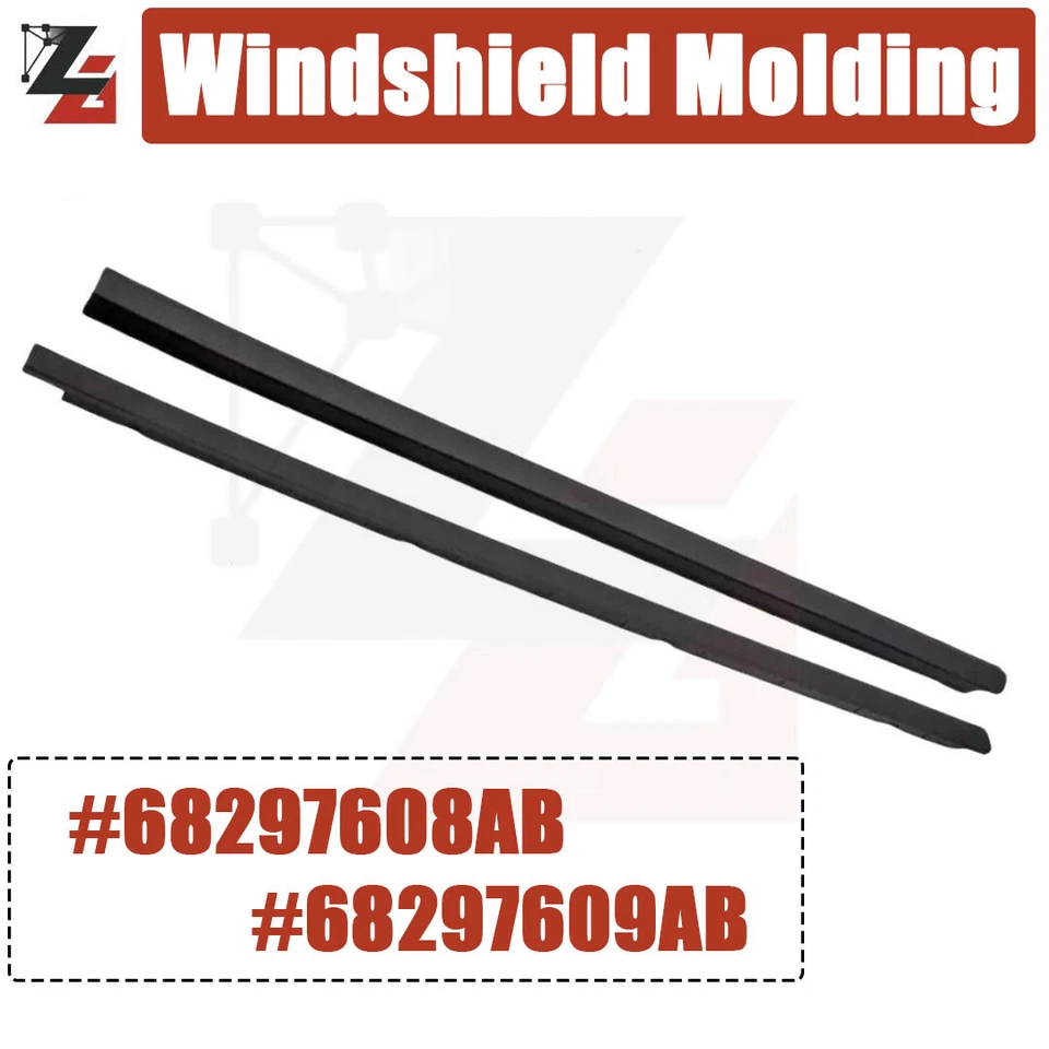 Moldura de parabrisas delantero derecho e izquierdo para Dodge Ram 1500 2500 3500 10-21 Foto 1 de 4