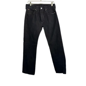 Jeans Levi's 501 Original Fit Bottoni Fly Uomo 33x32 Nero Denim Festival Cowboy - Foto 1 di 8