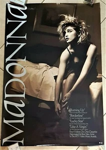 MADONNA PROMO POSTER VIRGIN FIRST VIDEOS SELF TITLED VHS US 1984 SIRE RECORDS - Picture 1 of 9