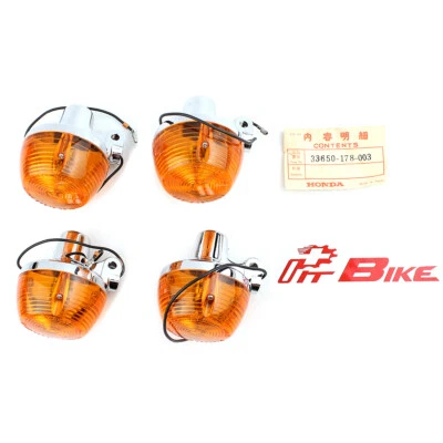Conjunto de lámpara de guiño genuino Honda NOS Stanley S90 1966 XL100 4 piezas 33650-178-003 Foto 1 de 4