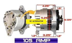 HIGH OUTPUT ALTERNATOR Fits YANMAR MARINE 3JH2 3JH2BE 3JH2E 3JH3 3JH3E 105AMP - Picture 1 of 1