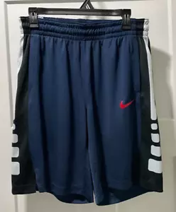 NIKE ELITE STRIPE DRI FIT BLU NERO PANTALONCINI BASKET UOMO TAGLIA MEDIUM NUOVI SENZA ETICHETTE’S - Foto 1 di 9