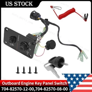Panel de montaje de interruptor de llave de motor único fueraborda compatible con Yamaha 704-82570-12-00 - Imagen 1 de 7